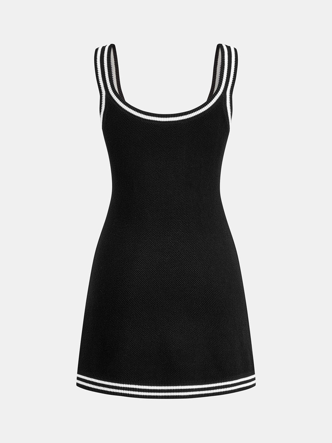 Contrast Trim Knit Tank Dress