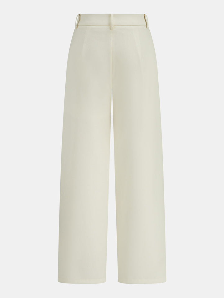 Asymmetric Cut‑Out Peplum Blazer & Pants Set - women's two-piece trouser set, bottom detail
