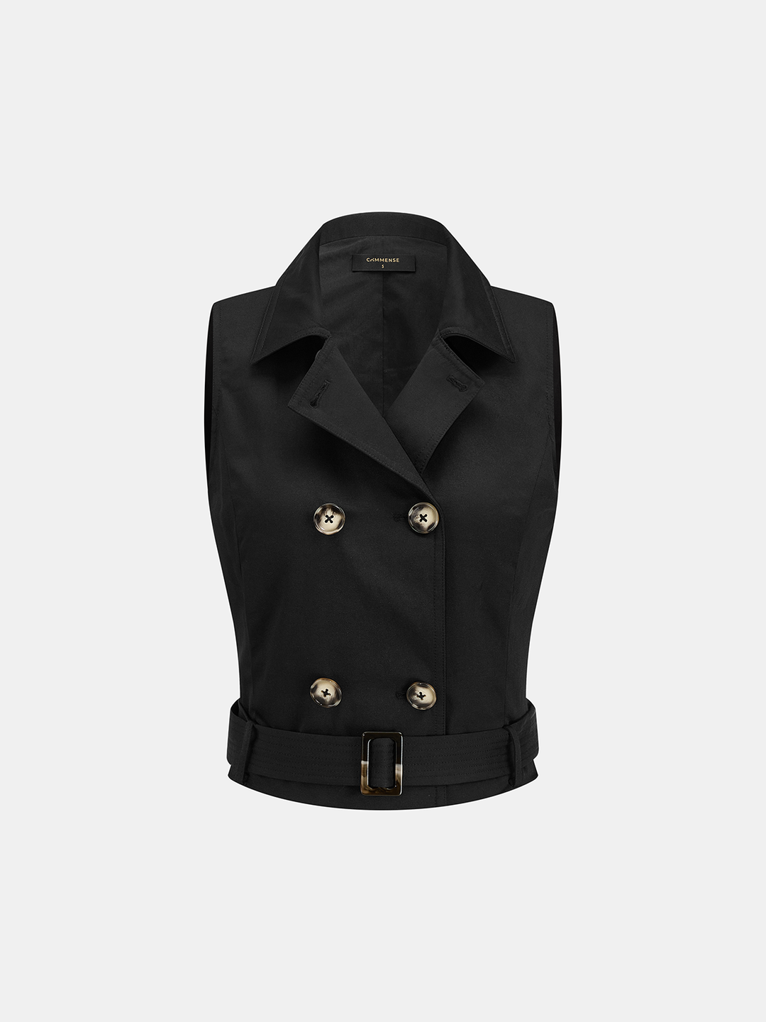 Detachable Cape Double Breasted Belted Trench Coat