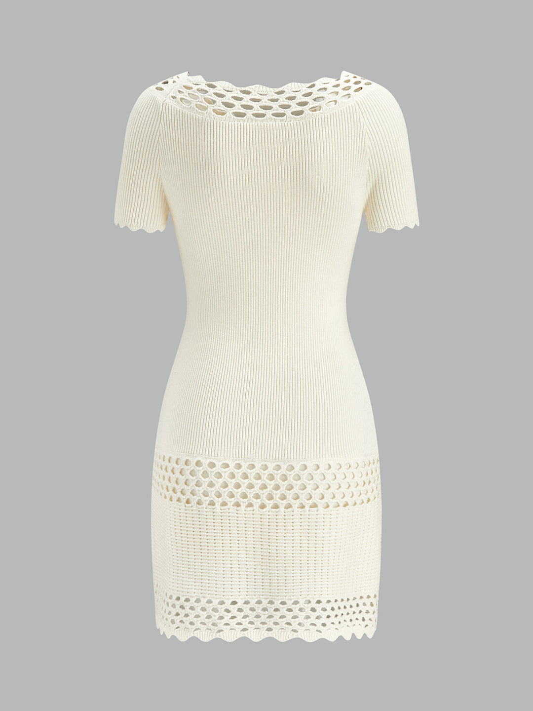 Hollow Knit Bodycon Mini Dress