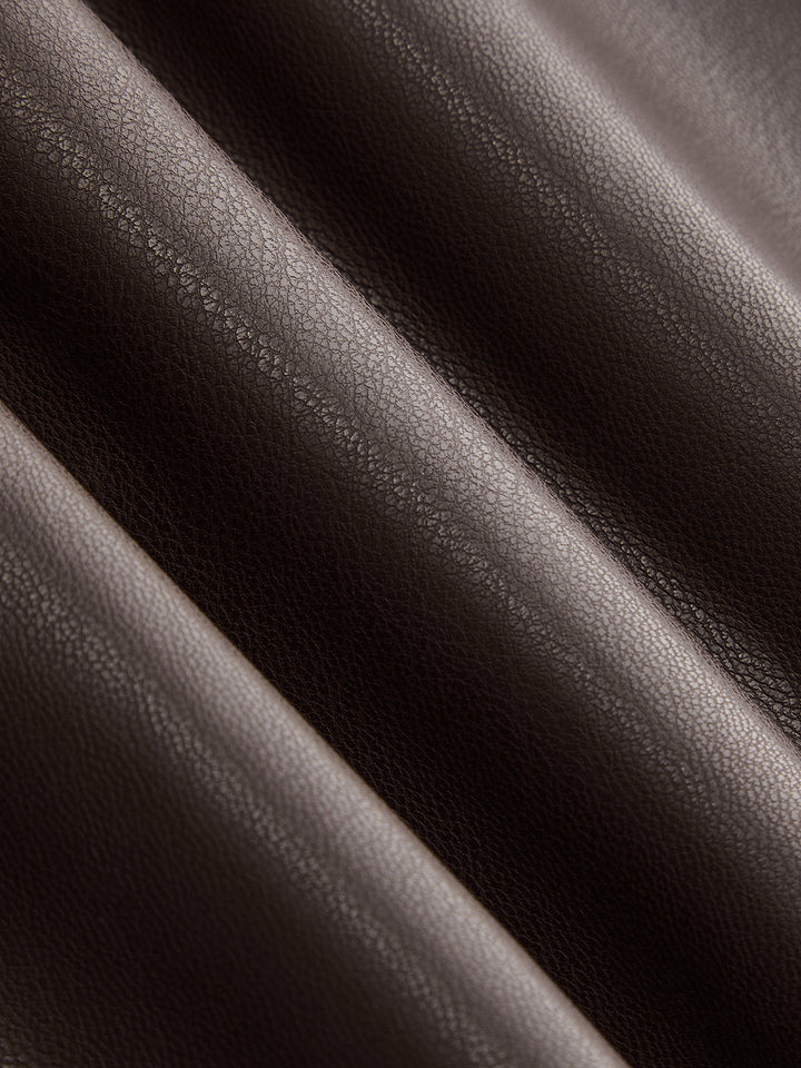 Faux Leather Pleated Mini Dress