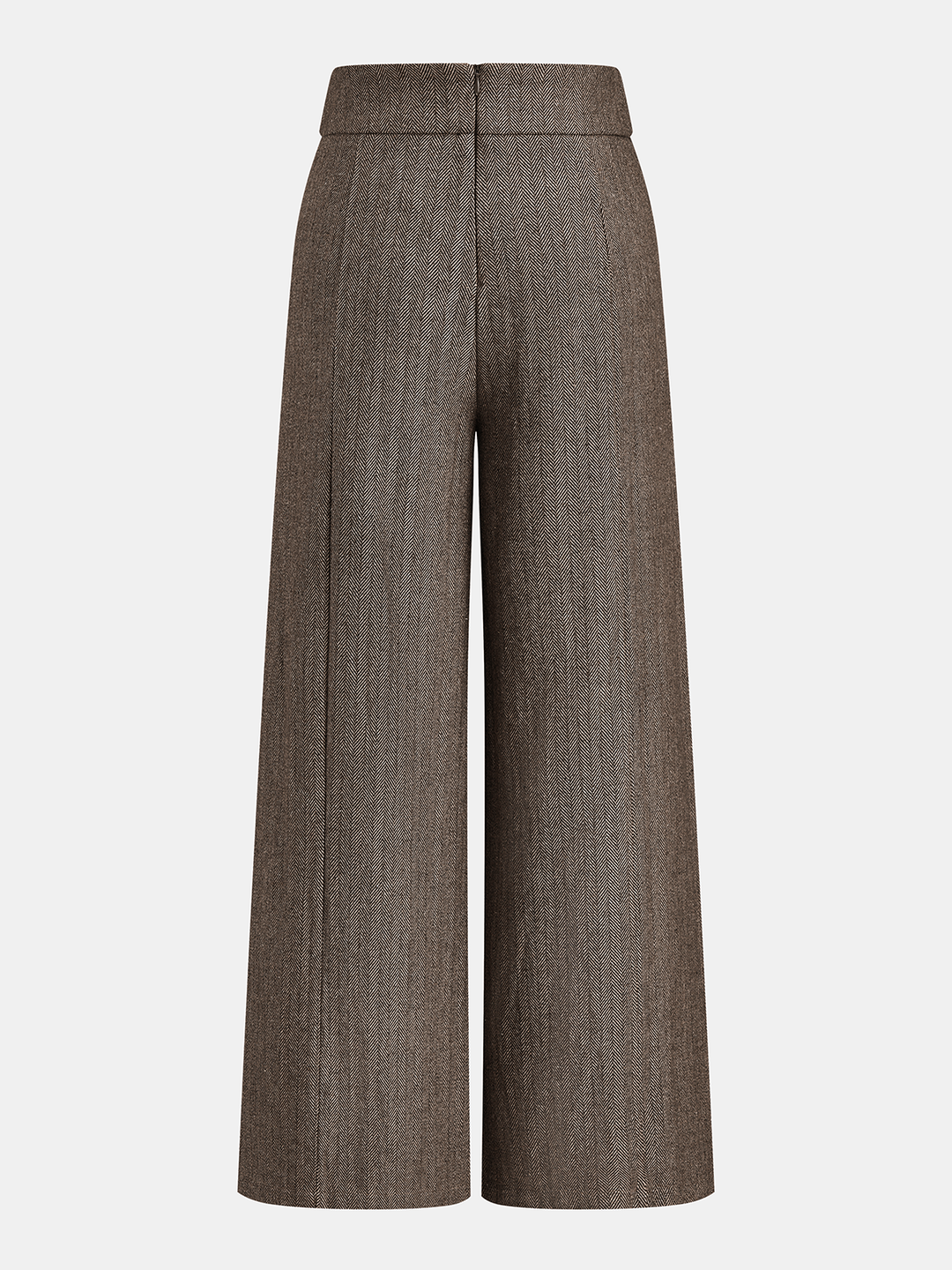 Herringbone Double Buckle Wide Pants