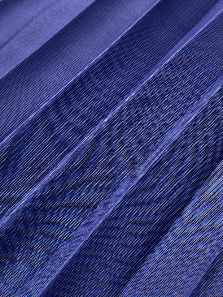 Ombre Pleated Halter Maxi Dress