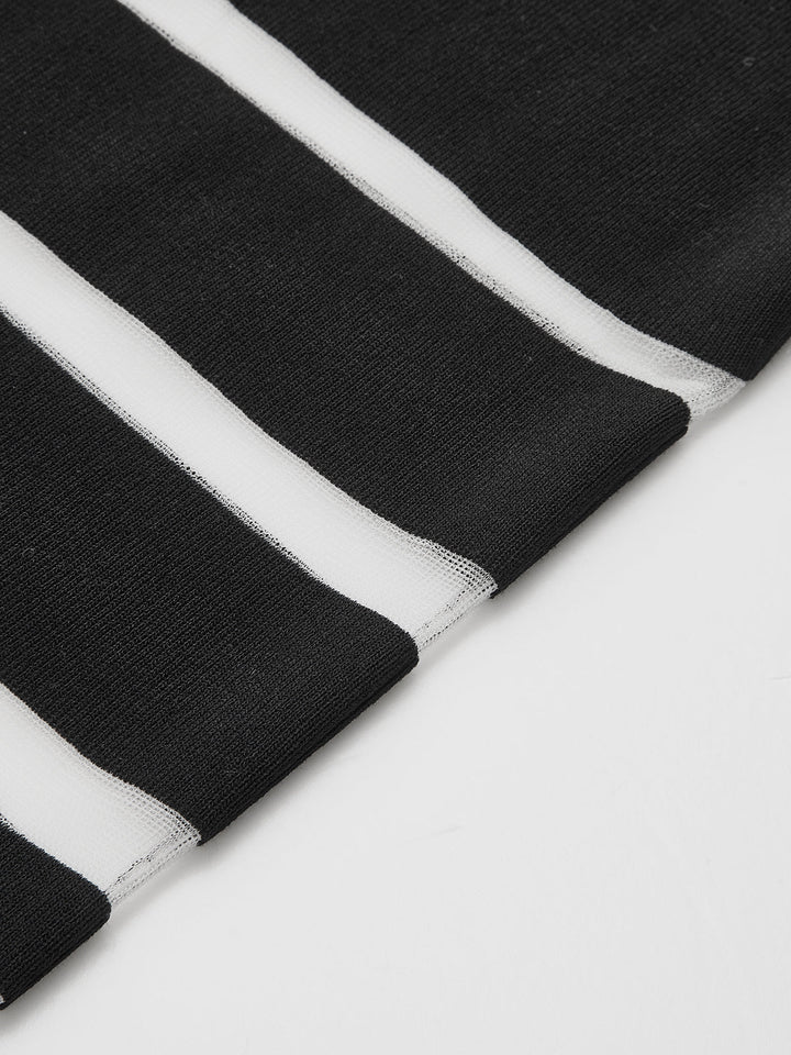 Striped Knit Cami Midi Dress