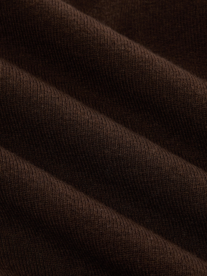 Contrast Scallop Trim Wool Blend Knit Sweater - women's sweater, detail close-up