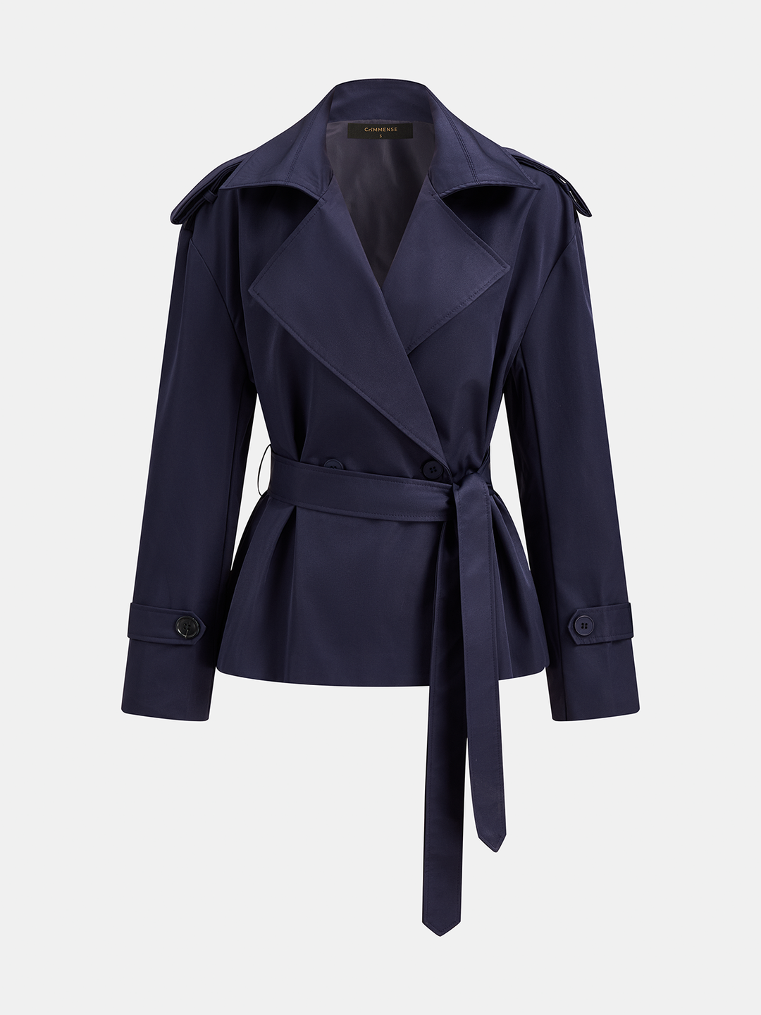 Belted Lapel Epaulet Trench Coat