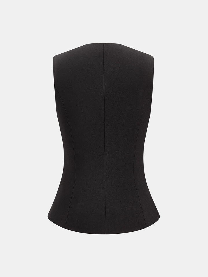 Horsebit Detail Tailored Vest