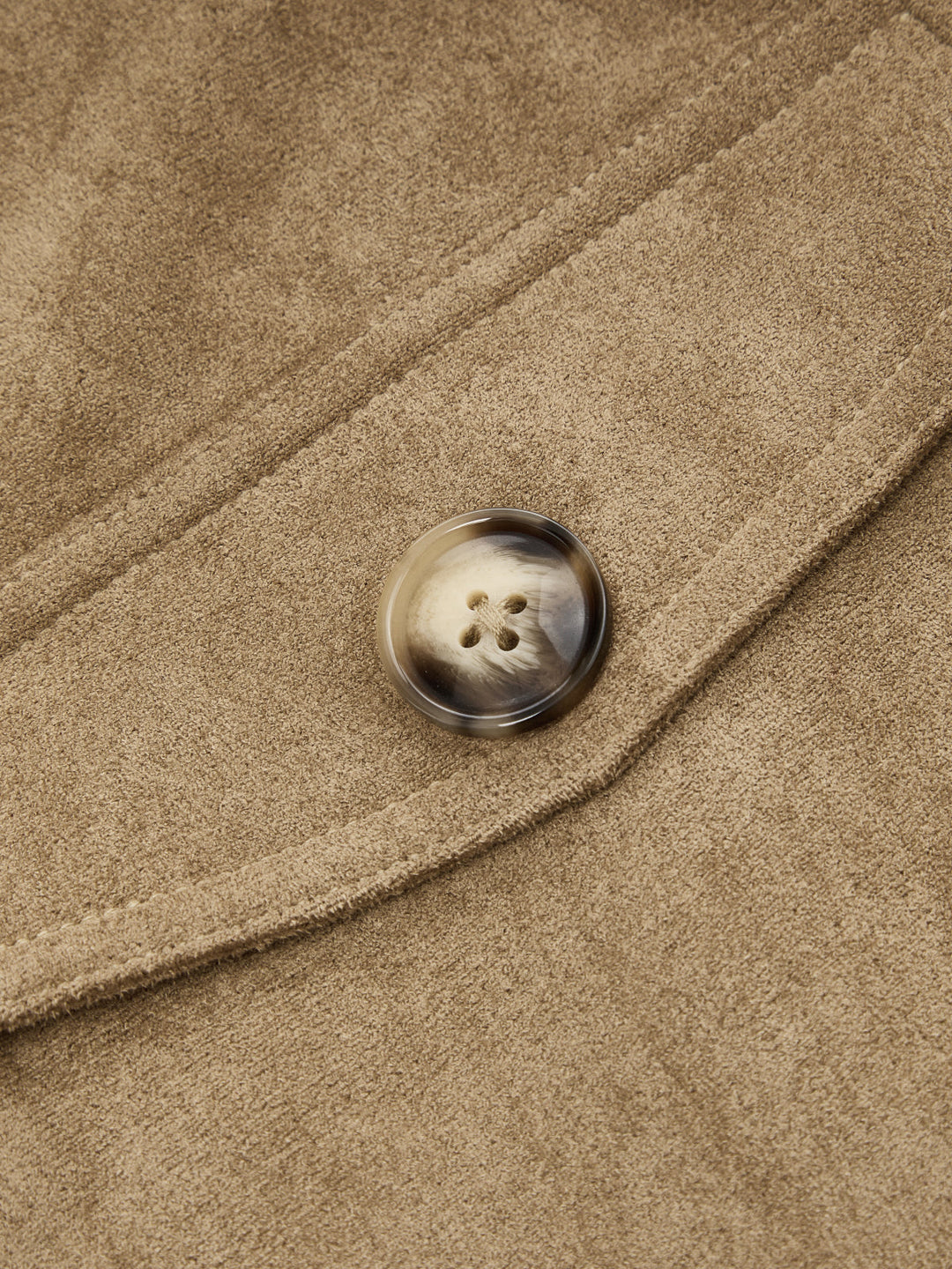 Belted Suede Effect Utility Trench Jacket