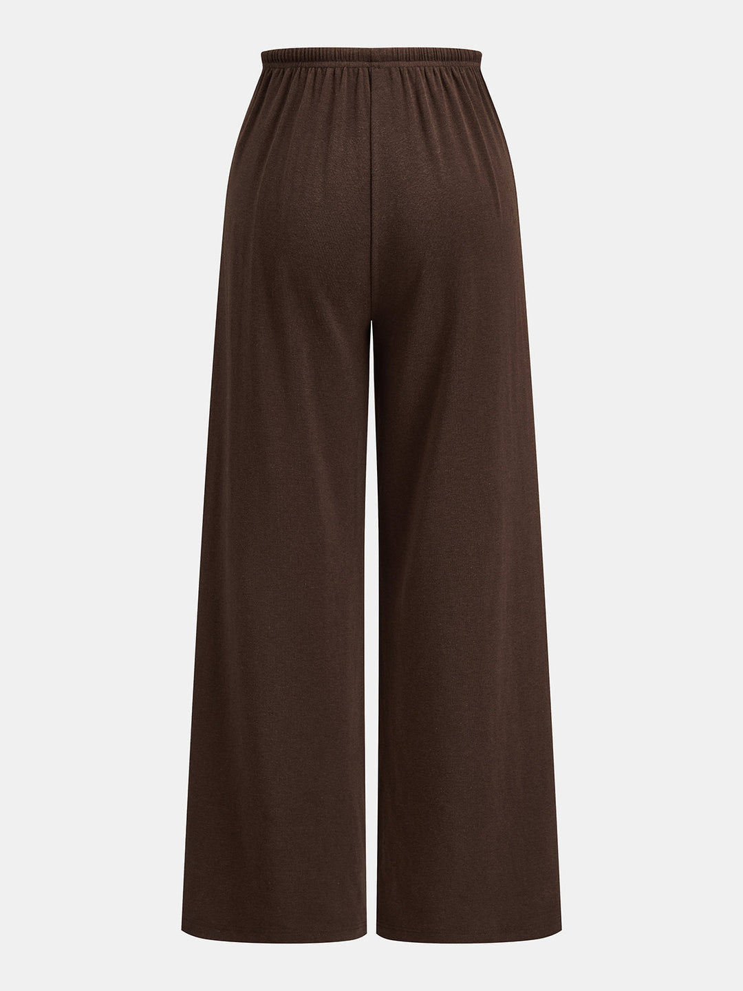 Lace Trim V-Neck Top & Drawstring Pants Set - women's two-piece trouser set, neckline detail