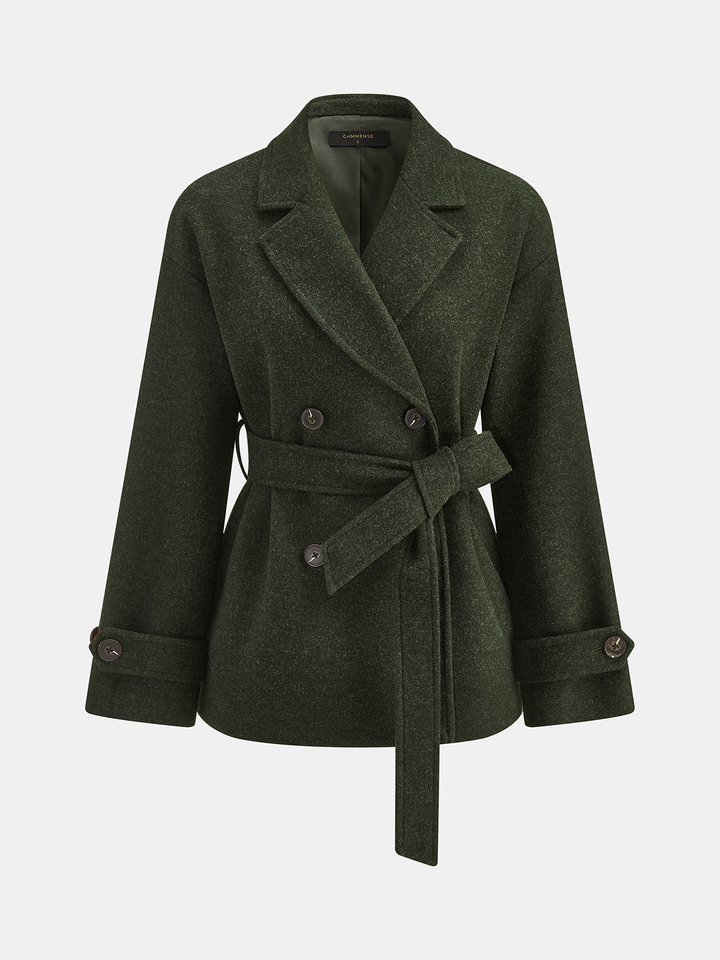 Belted Double‑Breasted Coat