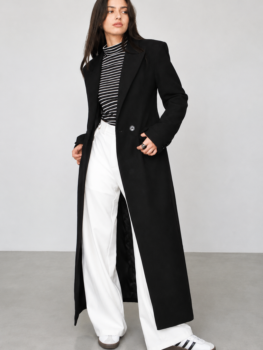 Collar Pocket Blazer Coat — women's blazers, front view