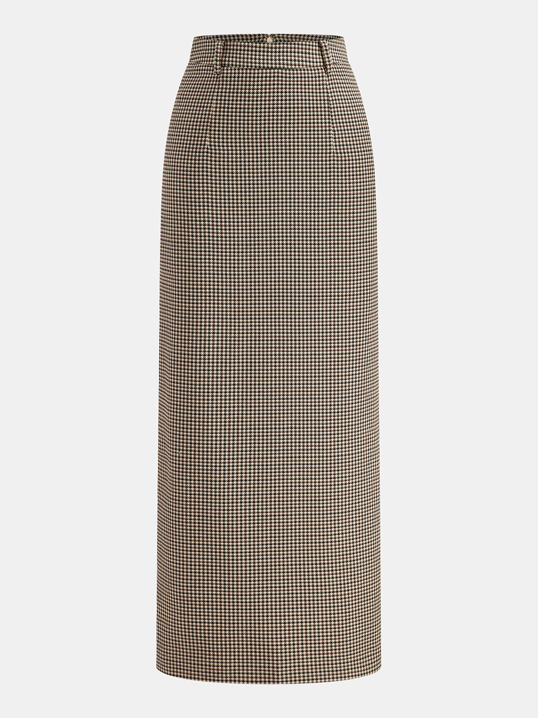 Houndstooth Midi Pencil Skirt — women's skirts, front view
