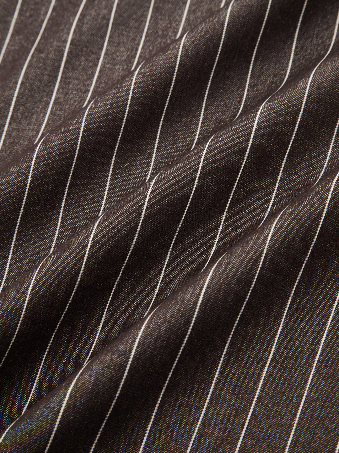 Twisted Waist Pinstripe Wide Leg Pants - women's trousers, fabric detail
