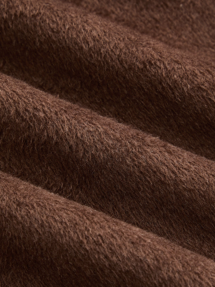 Asymmetric Tailored Wool Blend Long Coat