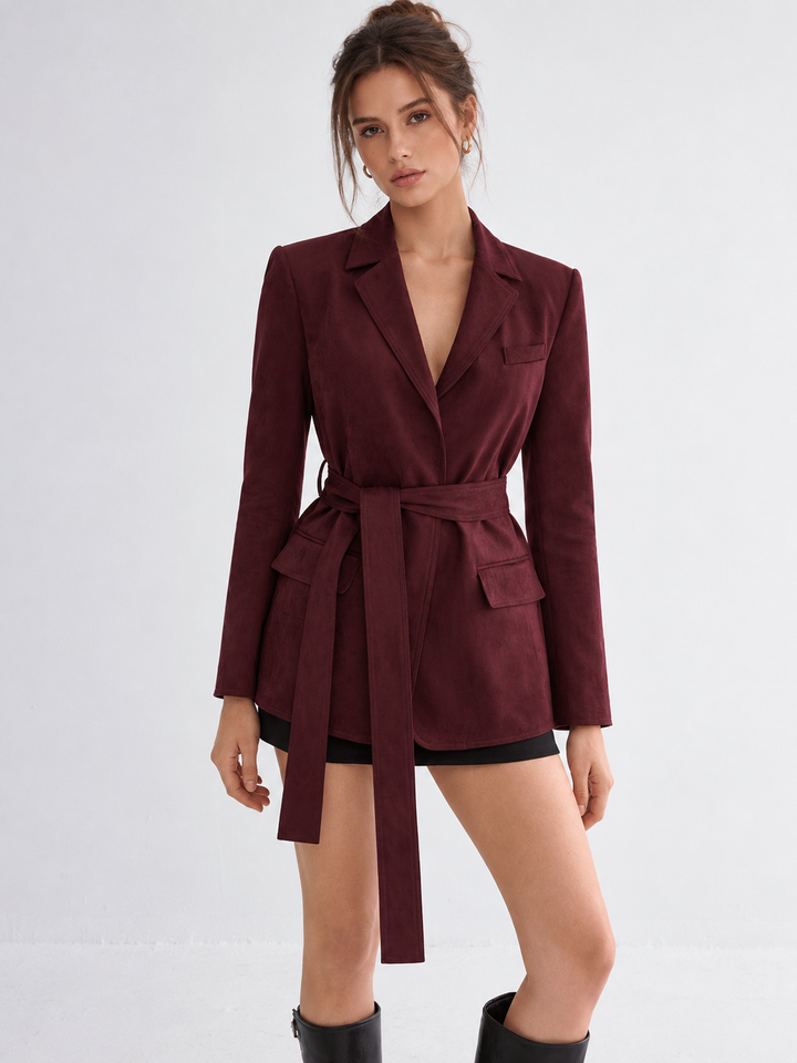Minimal Belted Blazer