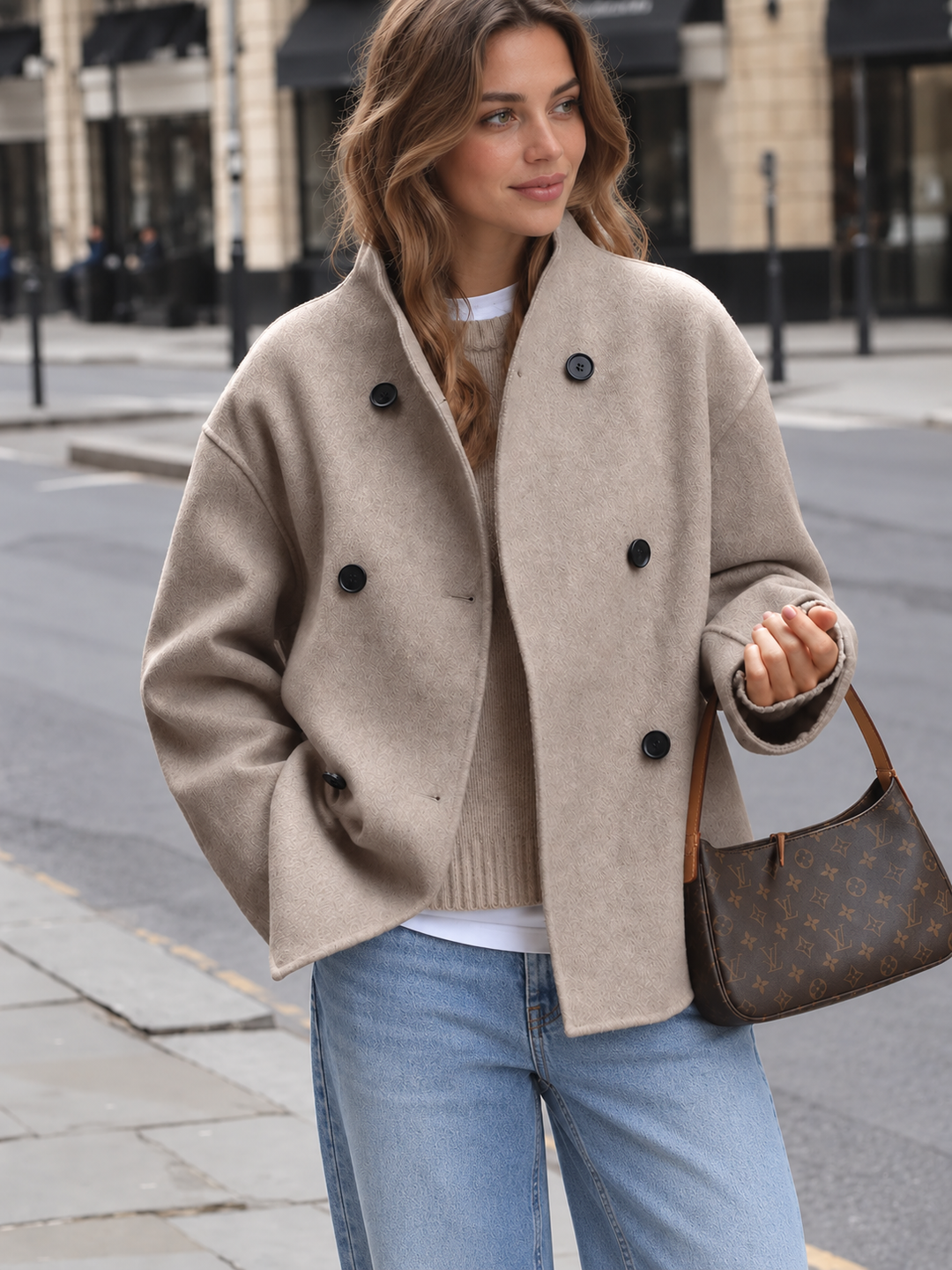 Oversized Button-Down Jacket — women's jackets, front view