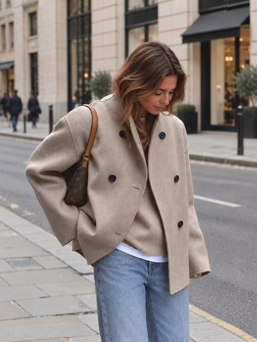 Oversized Button-Down Jacket — women's jackets, back view