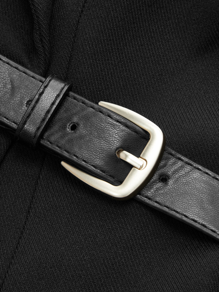 Buckle Waist Tailored Blazer