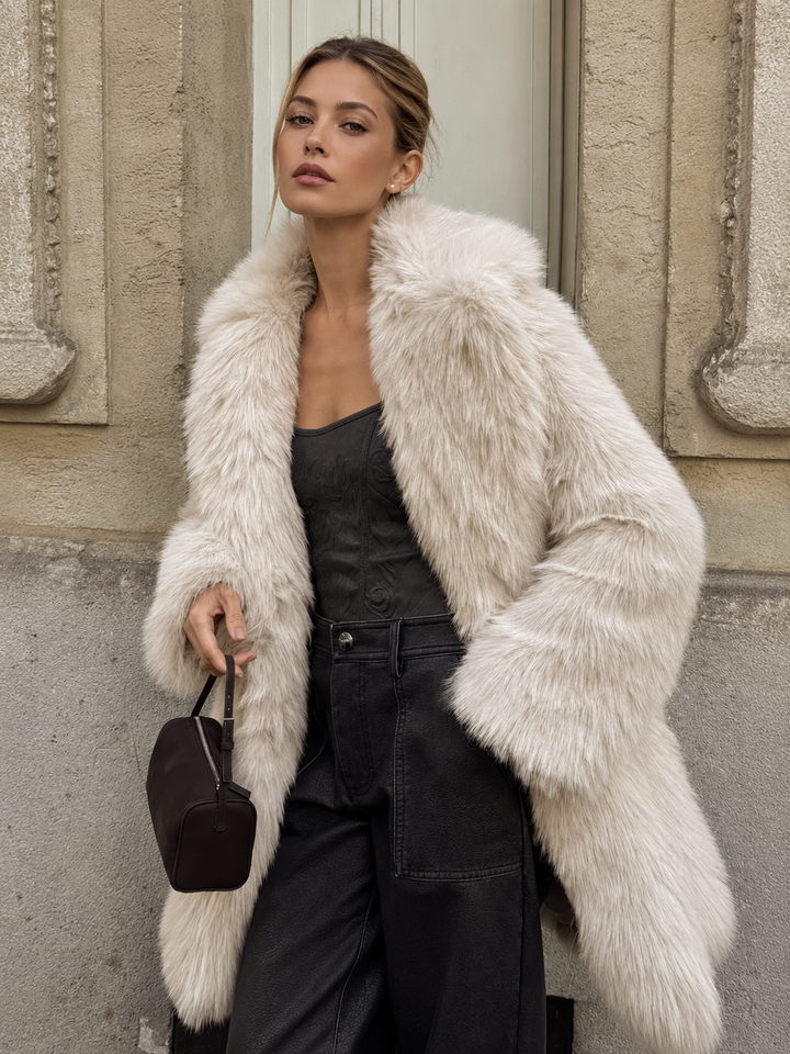Oversized Fuzzy Women Faux Fur Coat