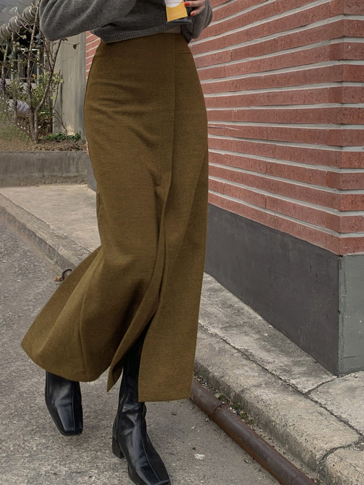 She's Effortless Slit Maxi Skirt - women's skirt, full-length styled look