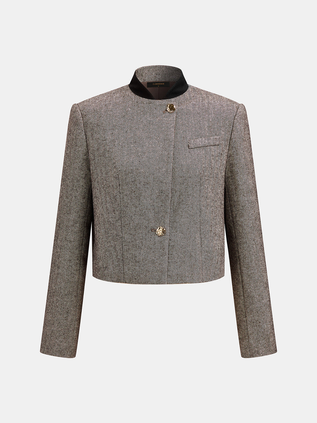 Two Way Collar High Wool Blend Blazer