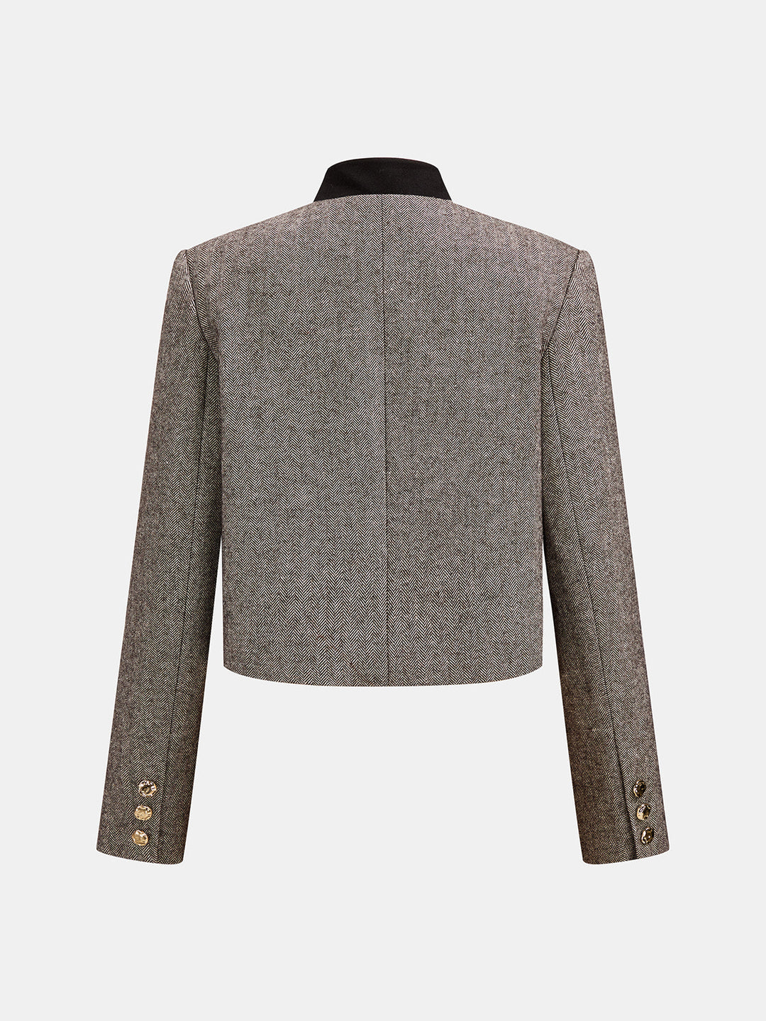 Two Way Collar High Wool Blend Blazer