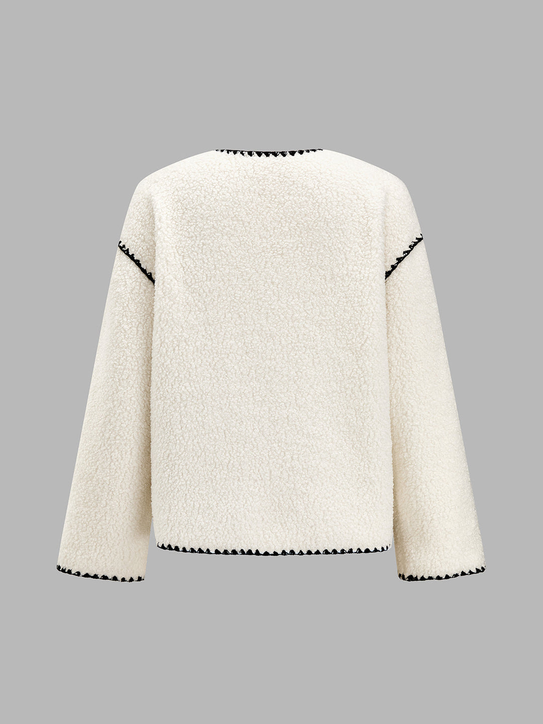Contrast Trim Fleece Jacket