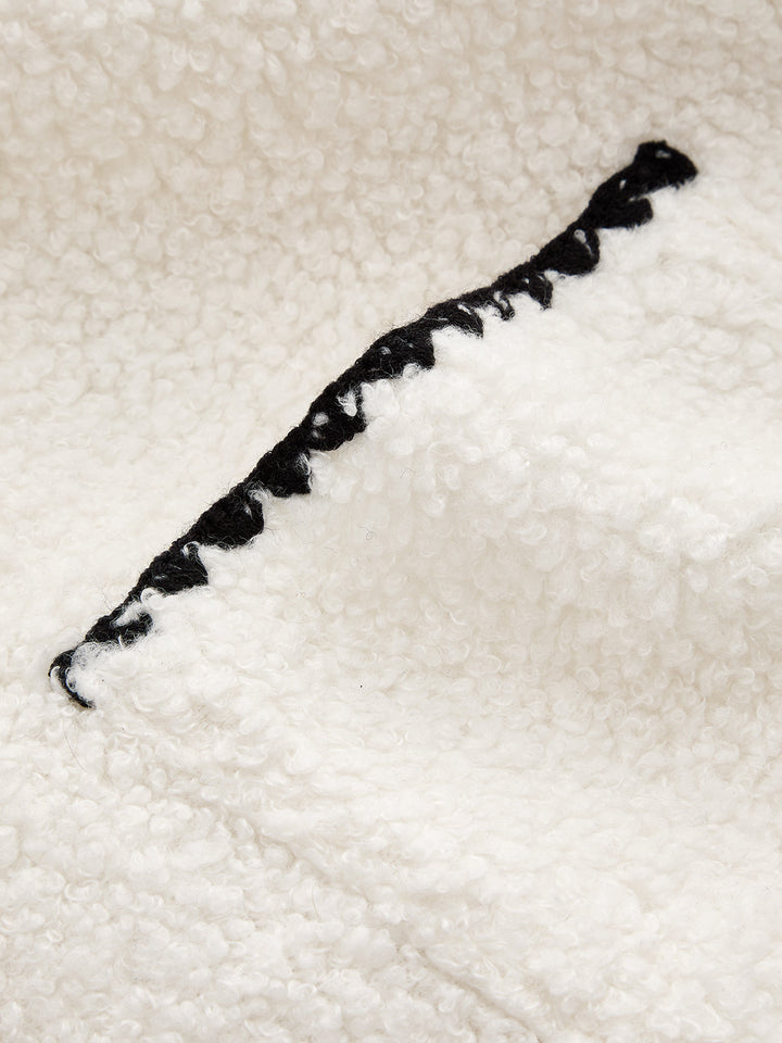 Contrast Trim Fleece Jacket
