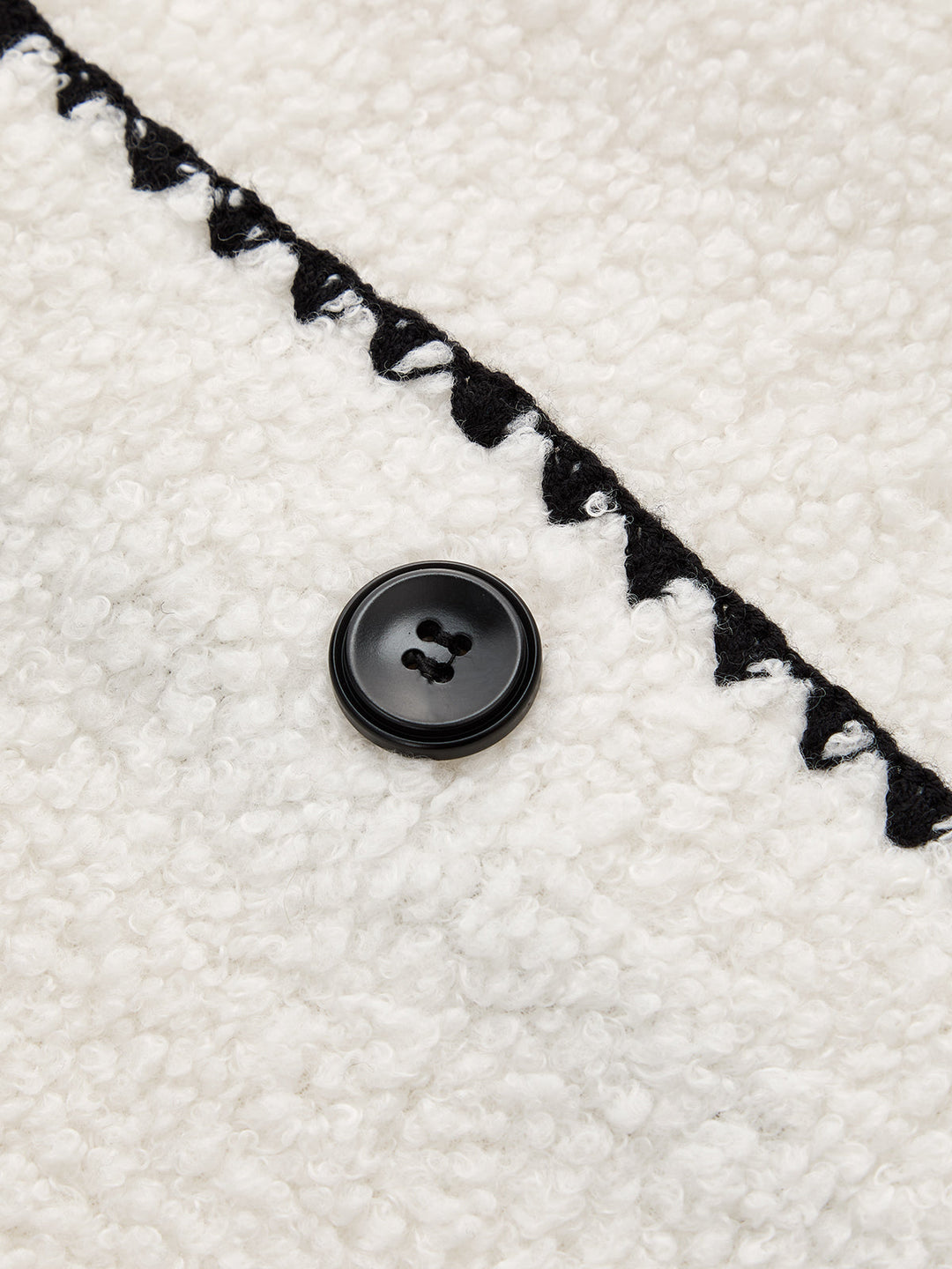 Contrast Trim Fleece Jacket