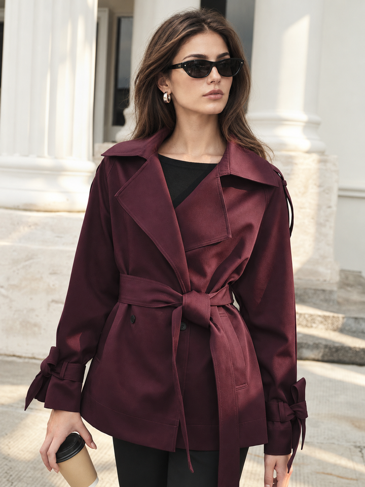 Belted Double‑Breasted Trench Coat