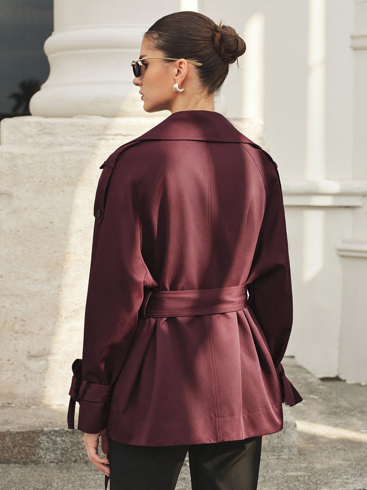 Belted Double‑Breasted Trench Coat