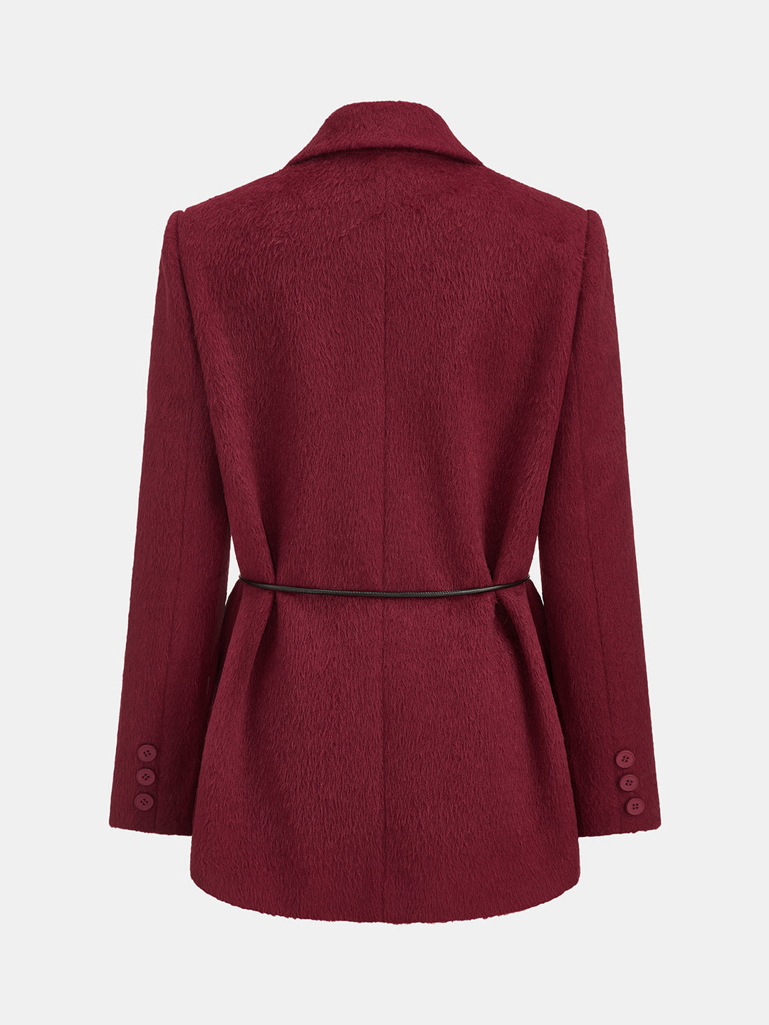 Belted Double-Breasted Blazer Coat
