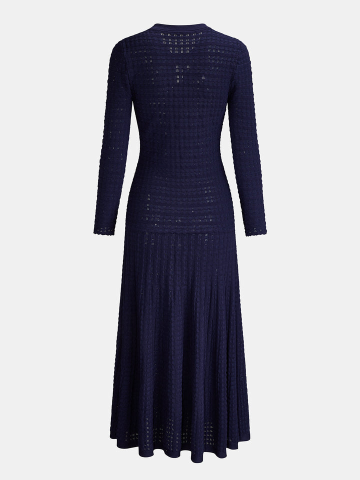 Textured Knit Maxi Mermaid Dress