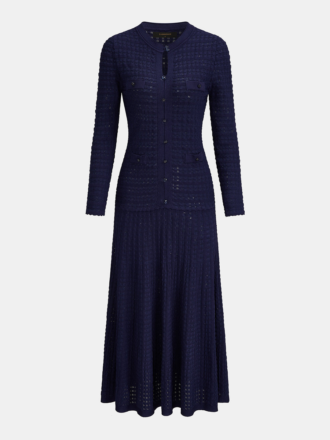 Textured Knit Maxi Mermaid Dress