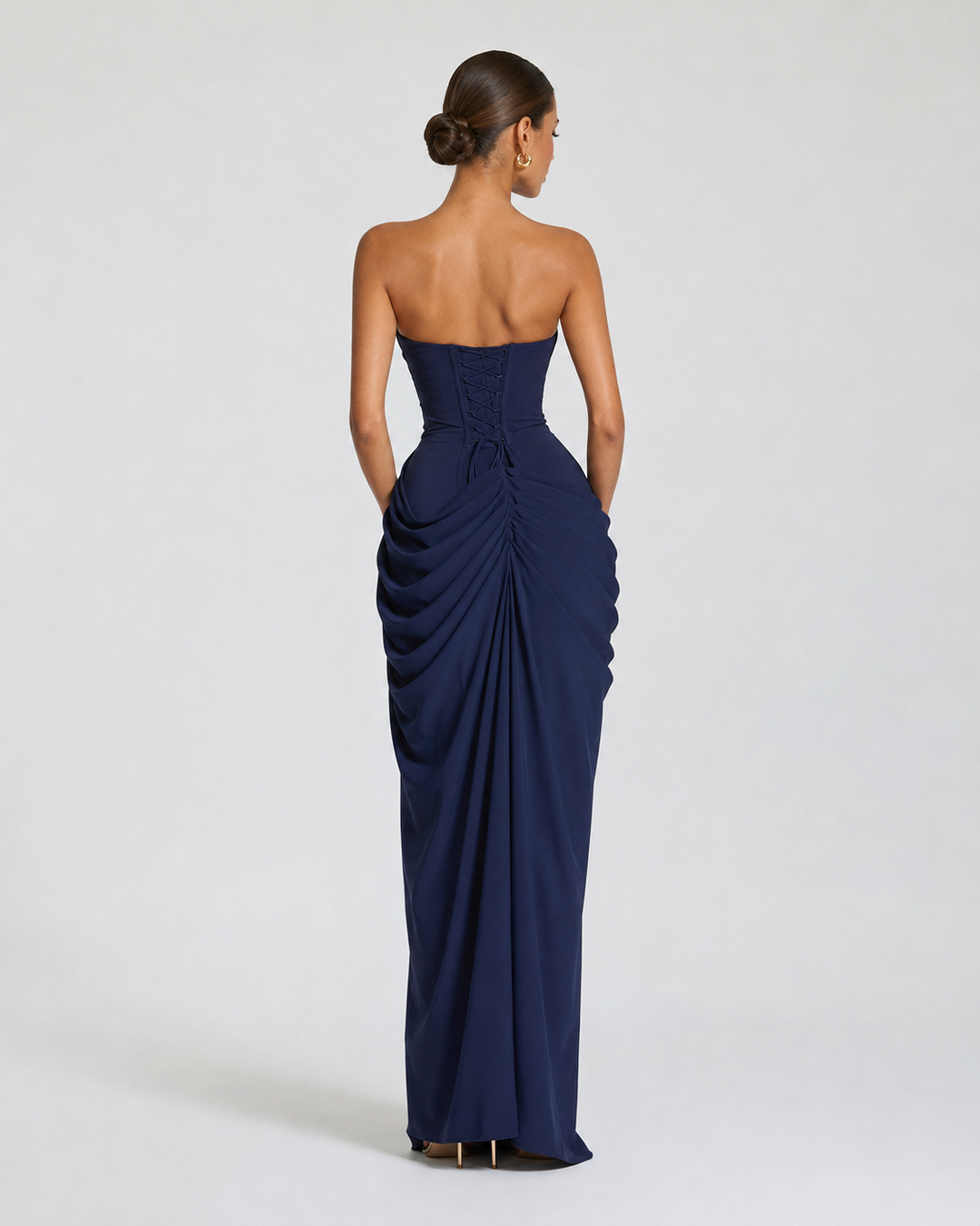 Main Character Drape Gown - women's gown, movement shot