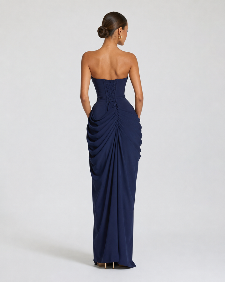 Main Character Drape Gown - women's gown, movement shot