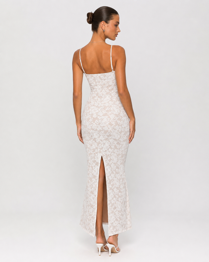 Love Story Lace Maxi Dress - women's maxi dress, detail close-up