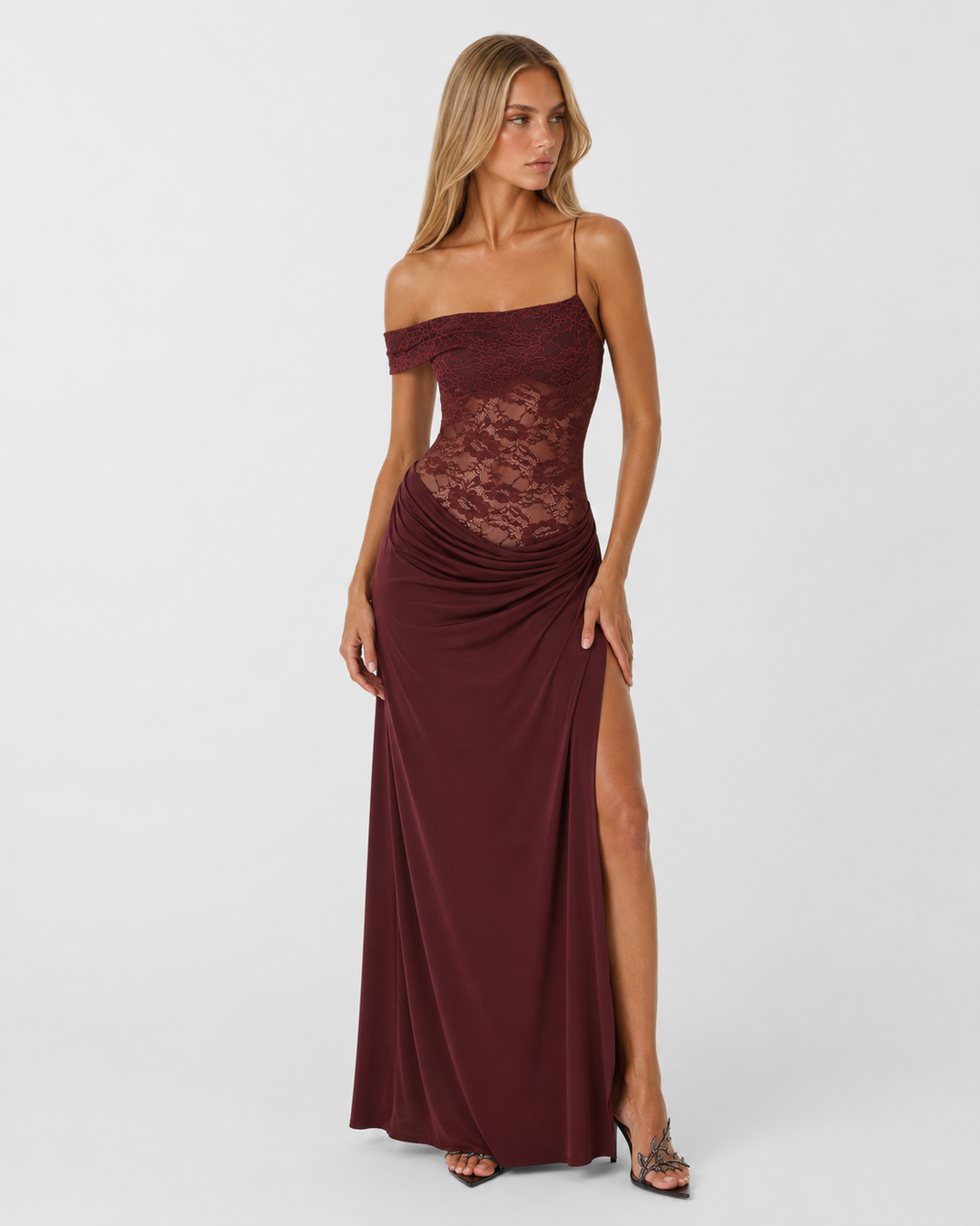 Luna Muse Maxi Dress - women's maxi dress, side view