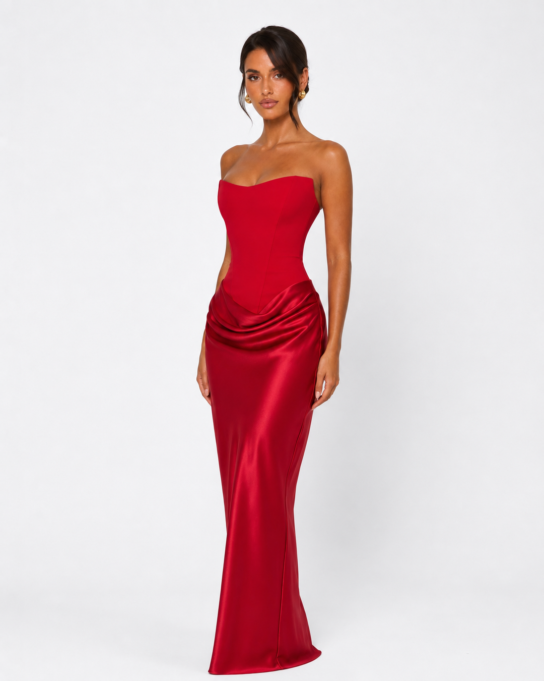 After Midnight Corset Gown - women's gown, fabric detail