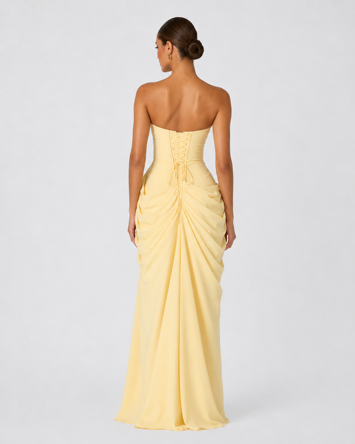 Main Character Drape Gown - women's gown, back view