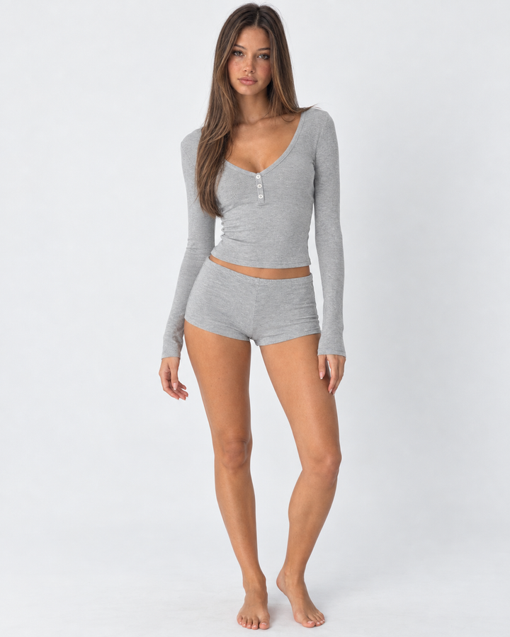 Slow Morning Ribbed Set — women's two-piece set, front view
