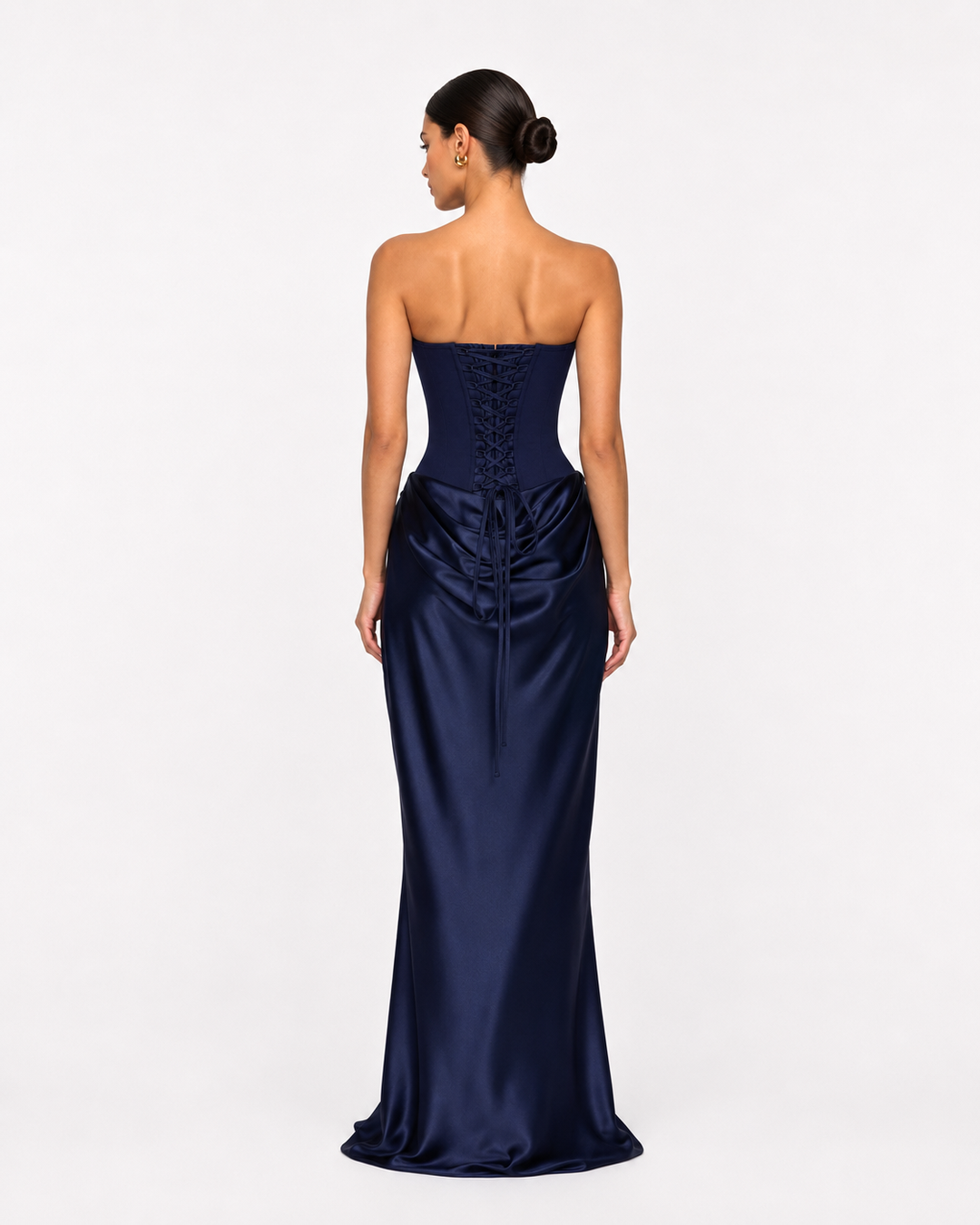 After Midnight Corset Gown - women's gown, back detail