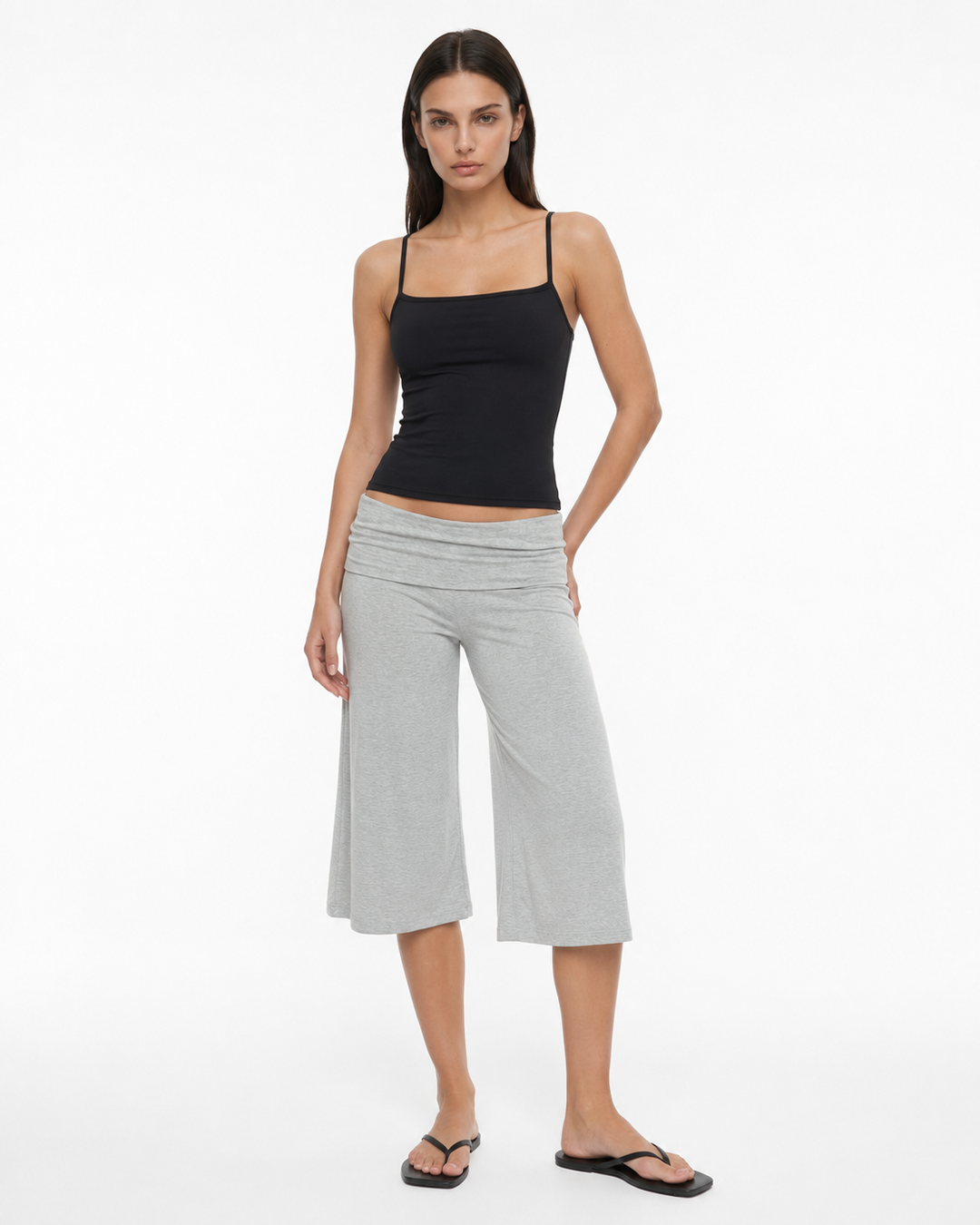 Foldover Capri Pants — women's pants, front view