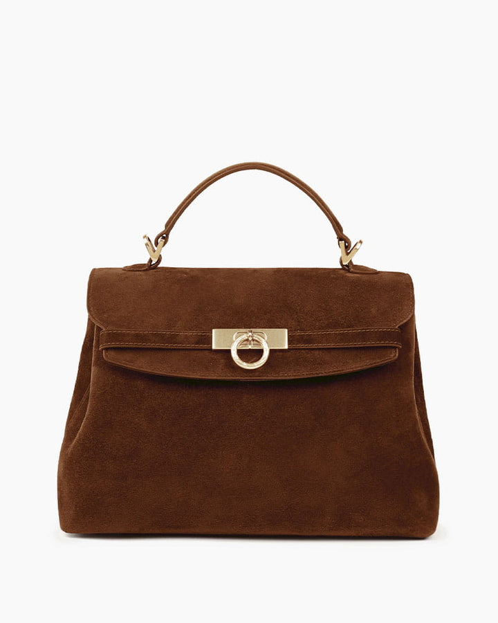 Chic City Daytime Suede Top Handle Satchel
