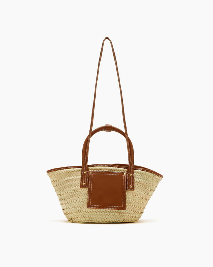 Chic Summer Picnic Woven Top Handle Bag
