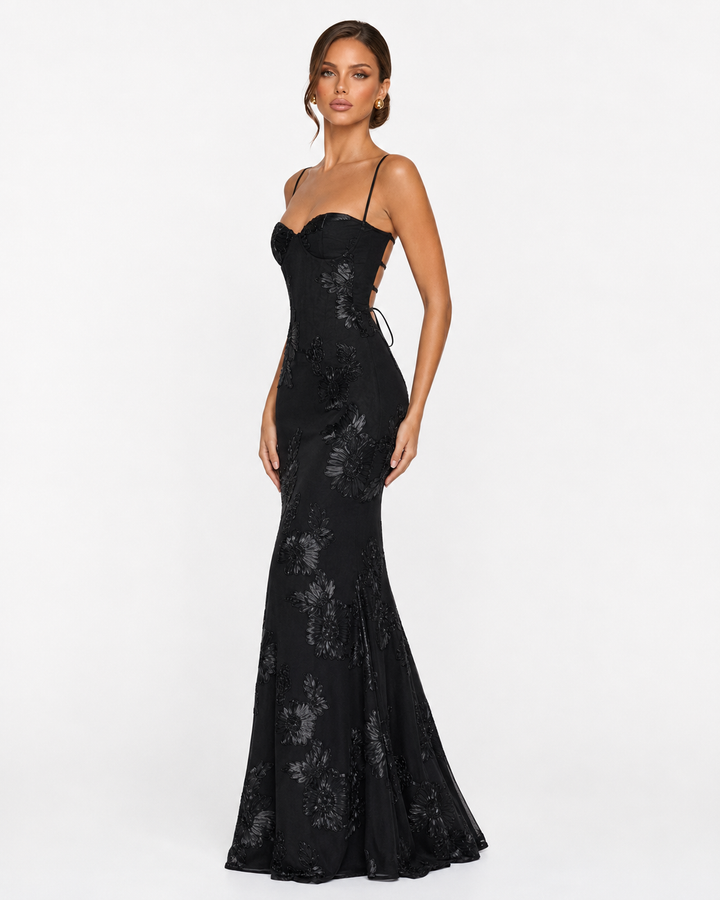 Rosalie Corset Gown - women's gown, bodice detail