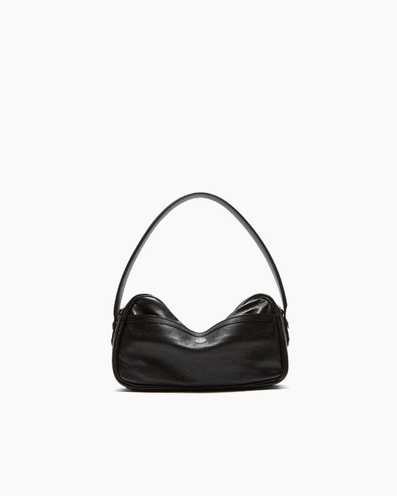 Multi Pocket Leather Shoulder Bag Zip Details