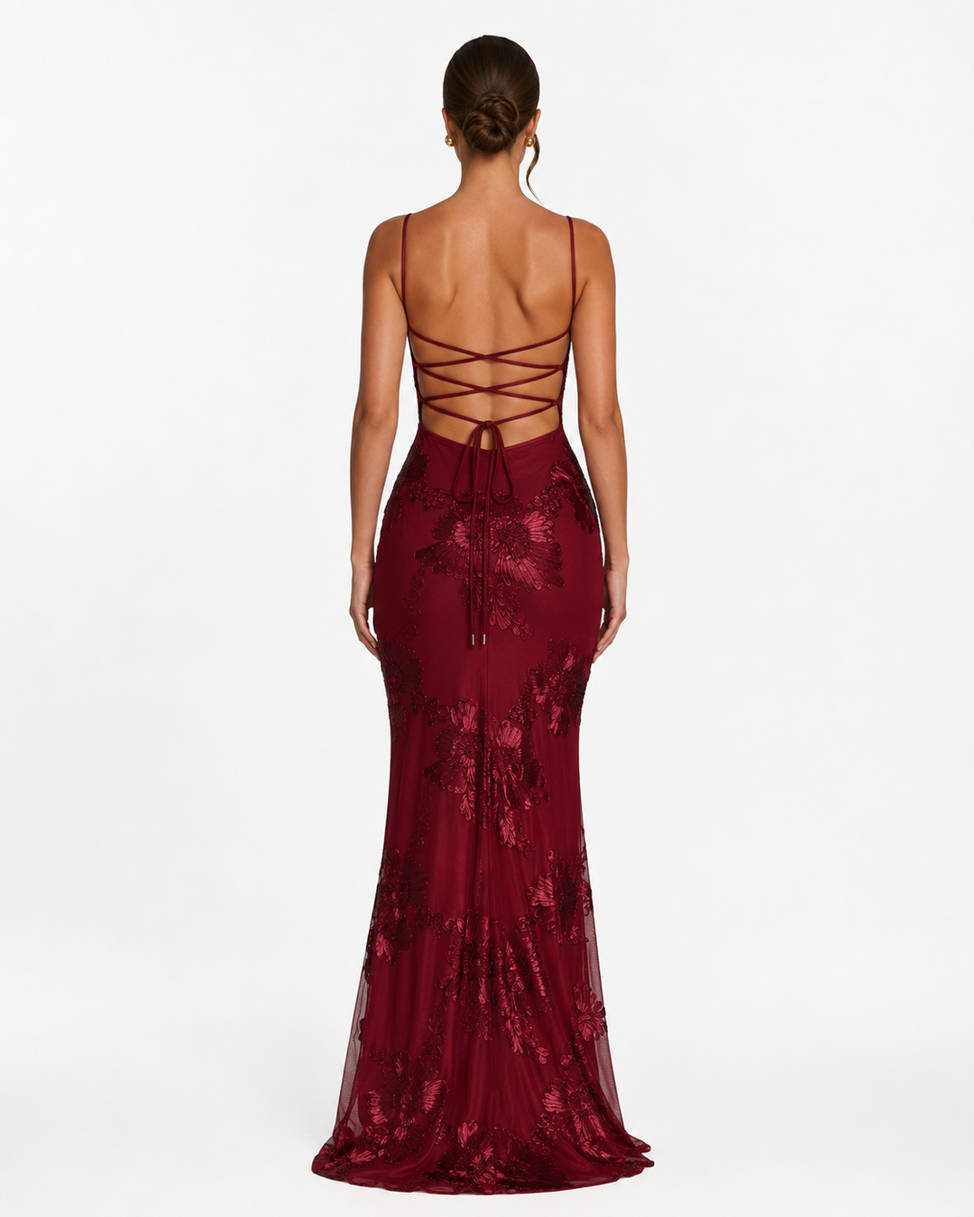 Rosalie Corset Gown - women's gown, back detail