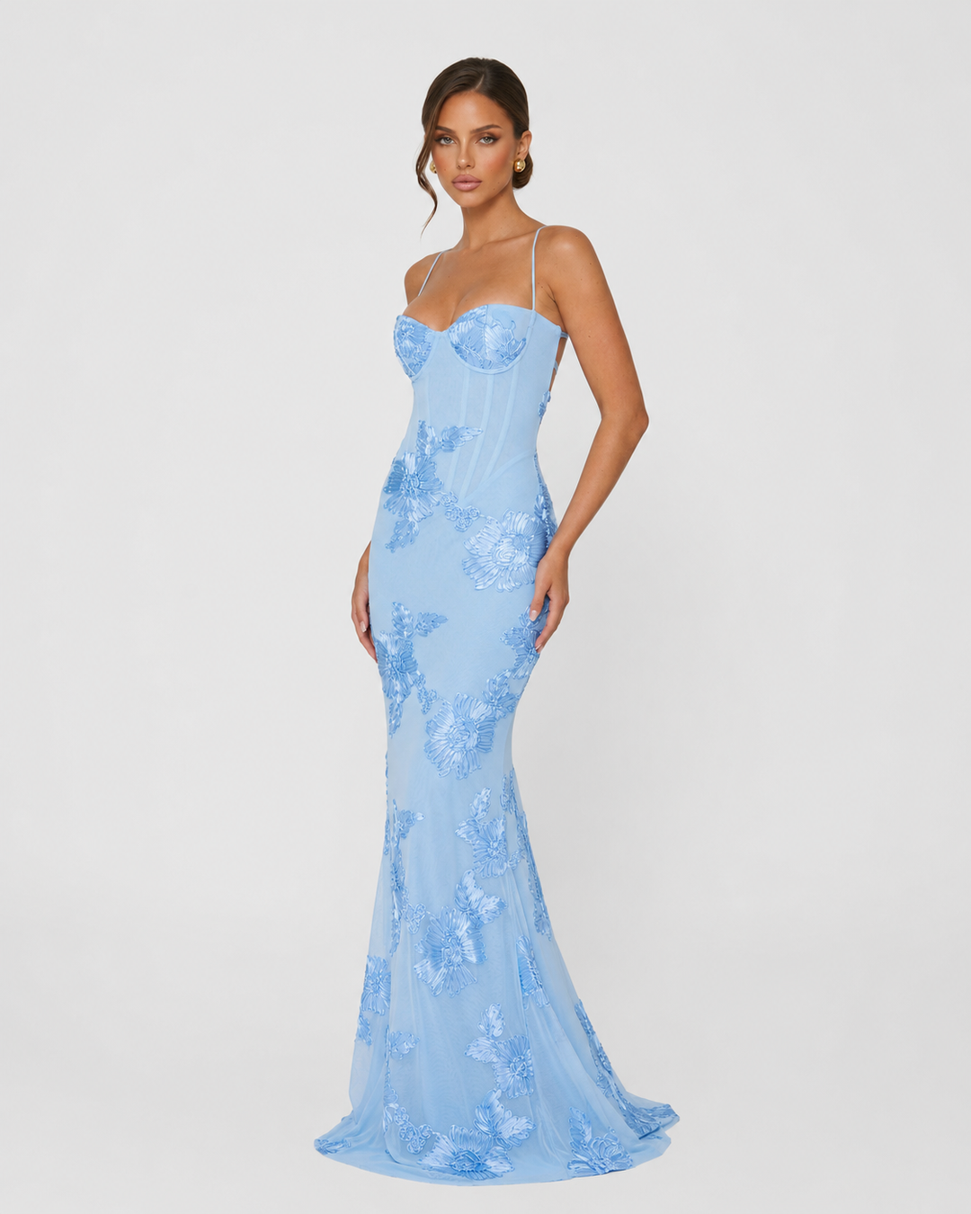 Rosalie Corset Gown - women's gown, hem detail