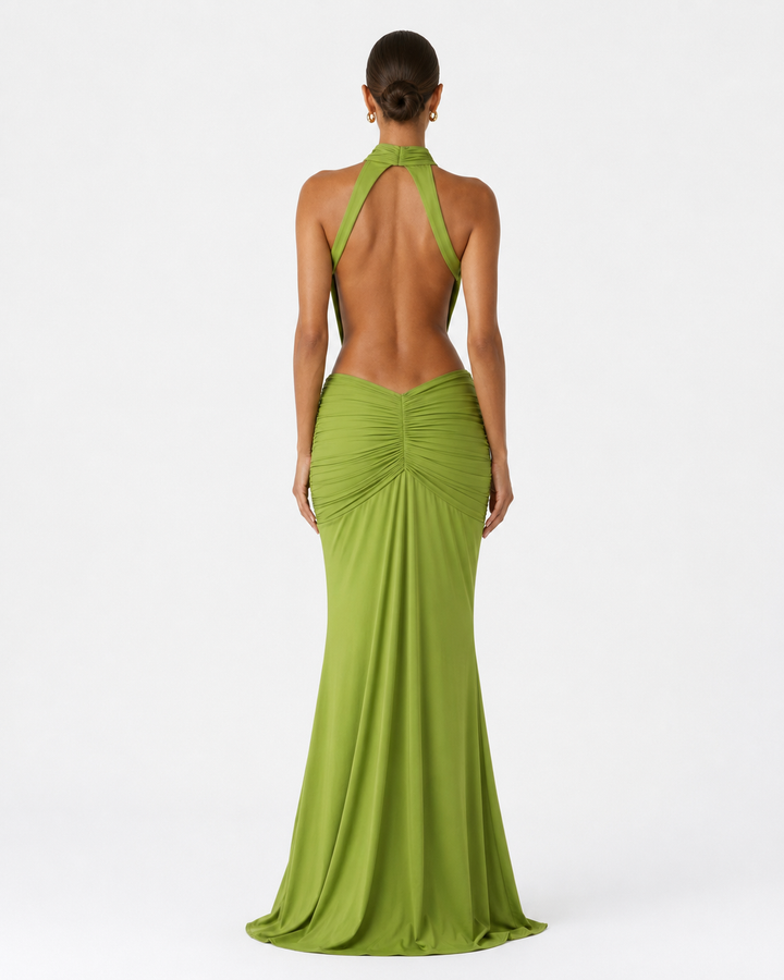 Scarlet Muse Gown - women's gown, neckline detail